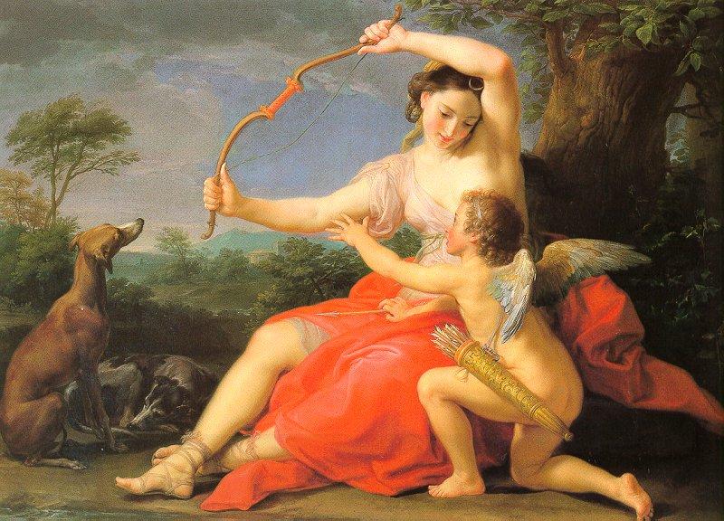 BATONI, Pompeo Diana Cupid oil painting picture